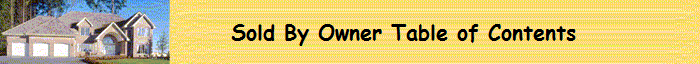             Sold By Owner Table of Contents
